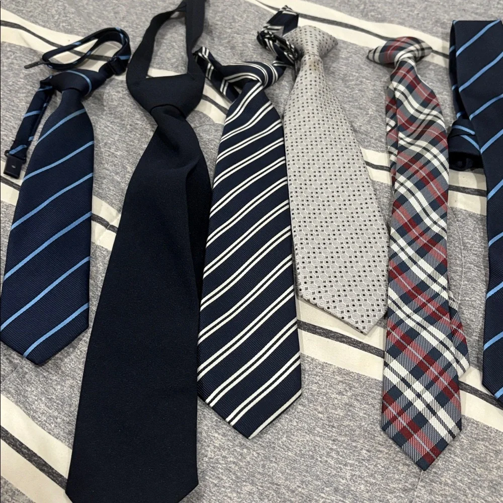 Stripe Tie, Navy Blue Necktie lot for kids